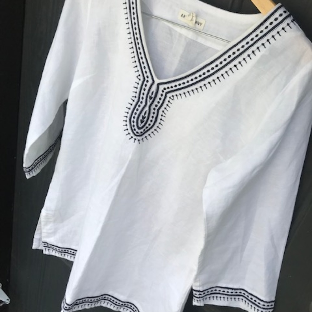 Artisan NY White Linen Beach Shirt